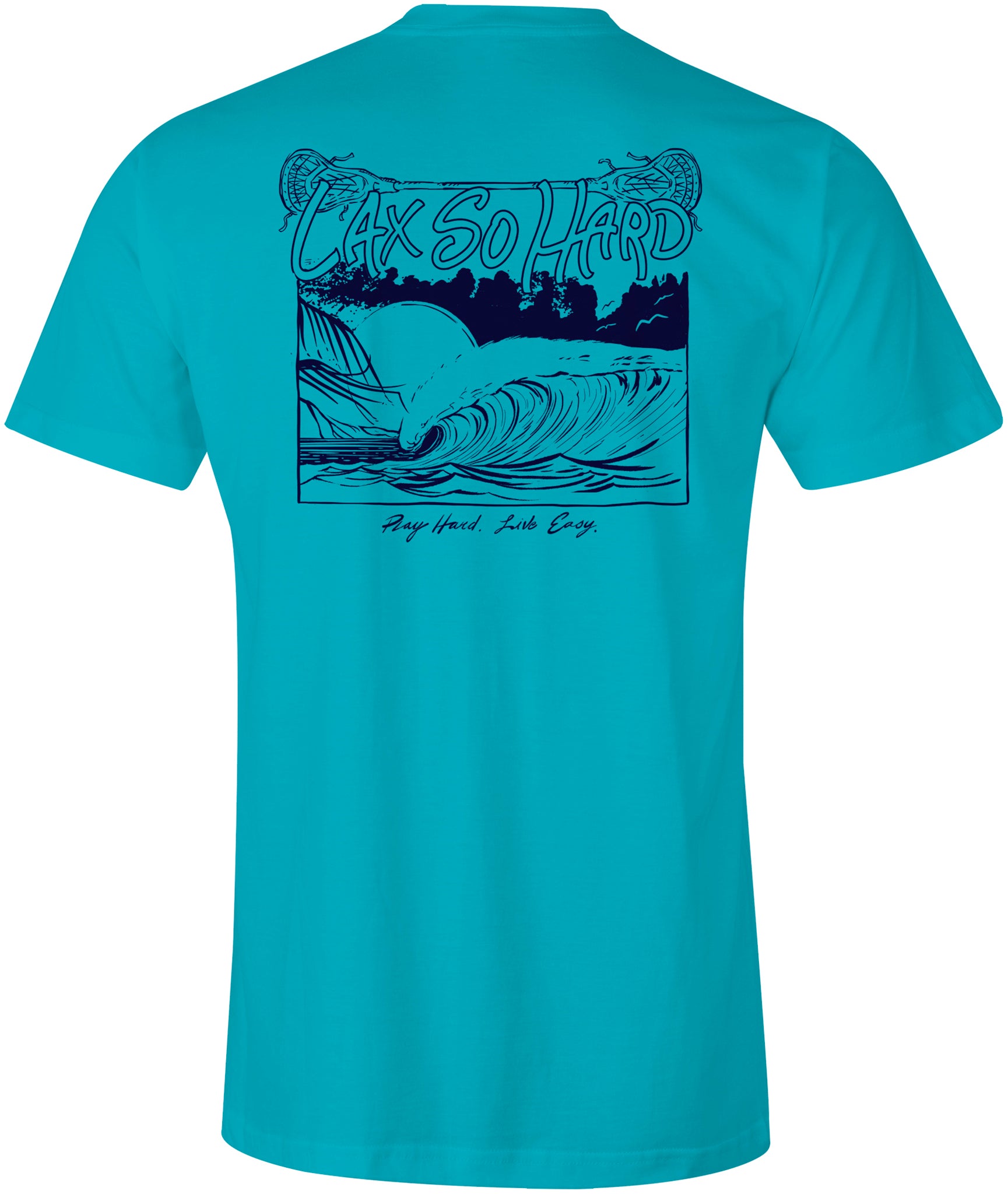 Ocean Lacrosse T-Shirt - Aqua Blue