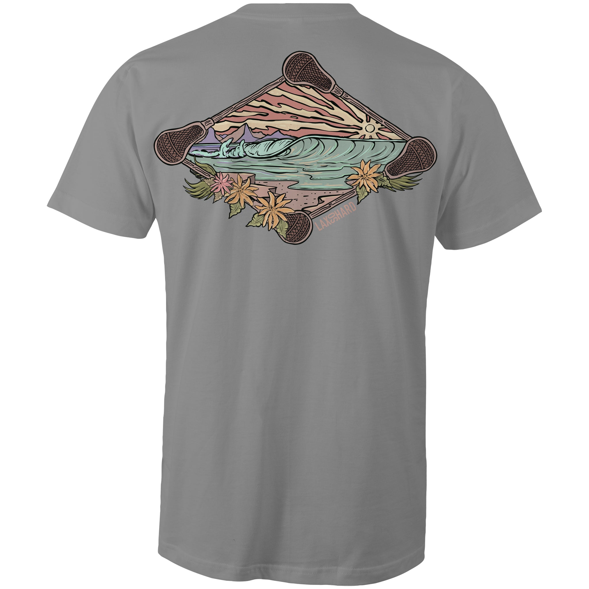 Beach Lacrosse T-Shirt - Light Gray
