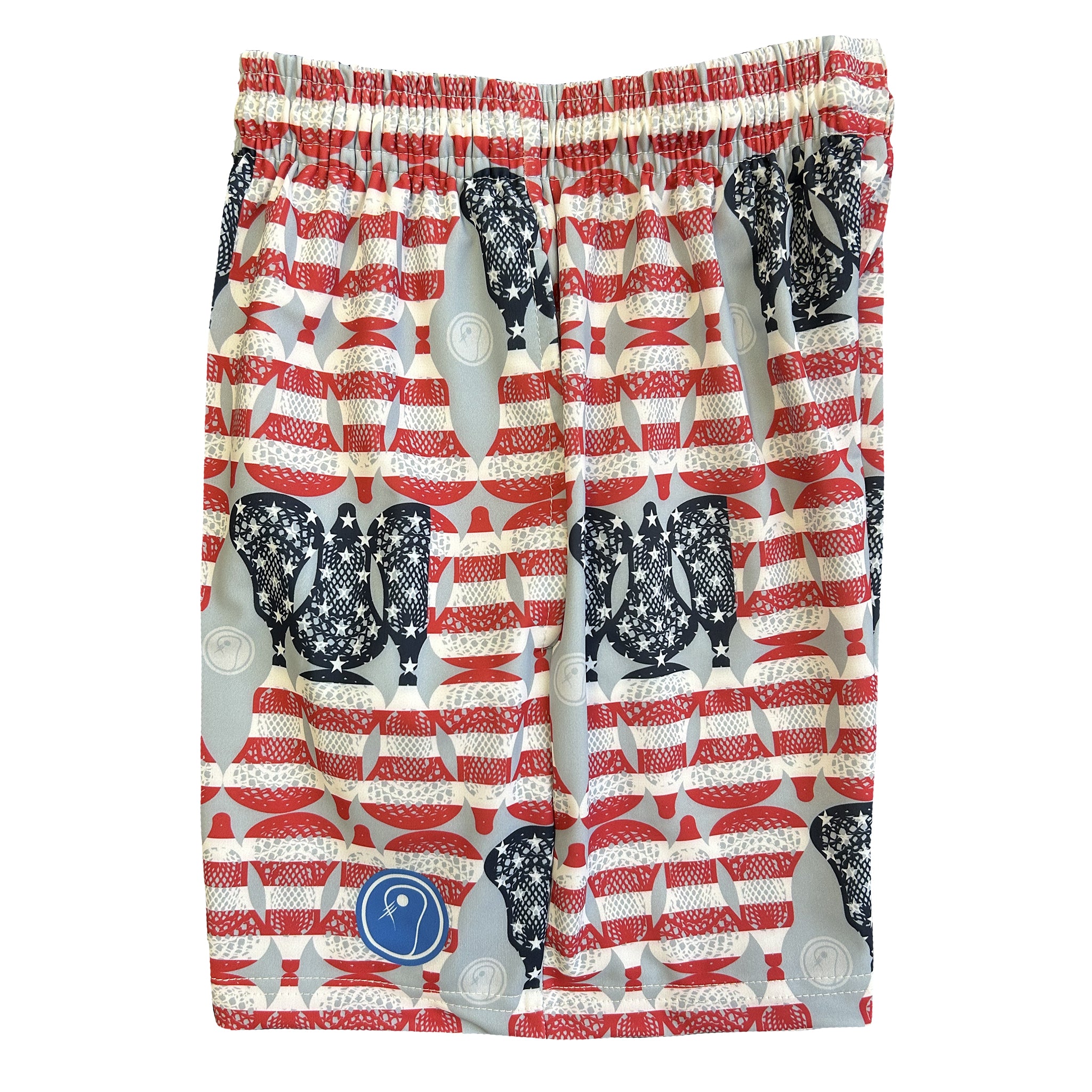 youth American flag performance lacrosse shorts