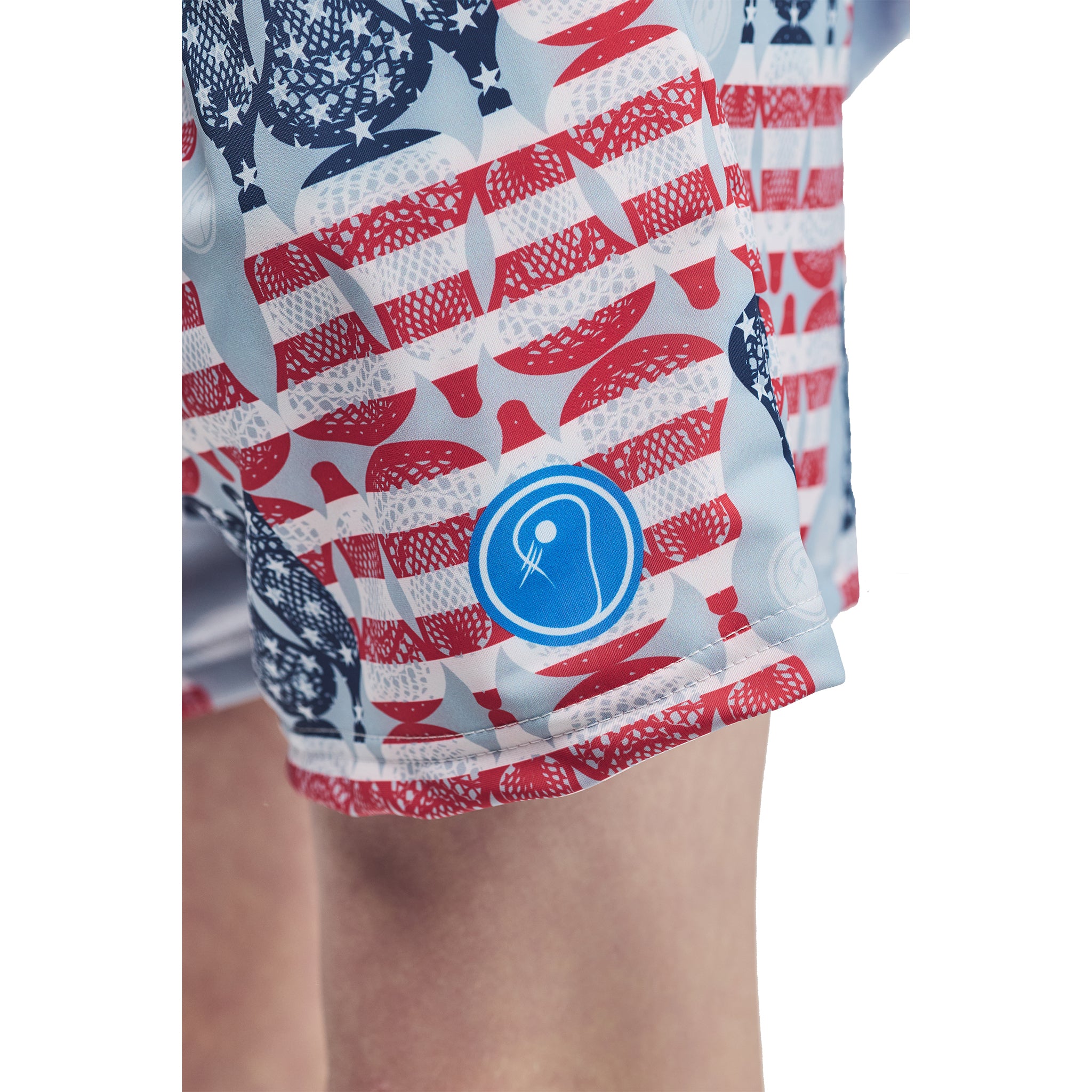 boys lacrosse shorts American flag youth performance