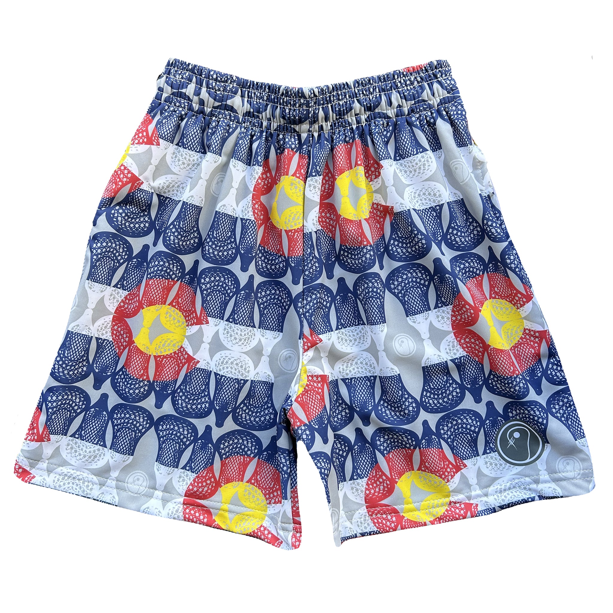 youth Colorado flag lacrosse shorts