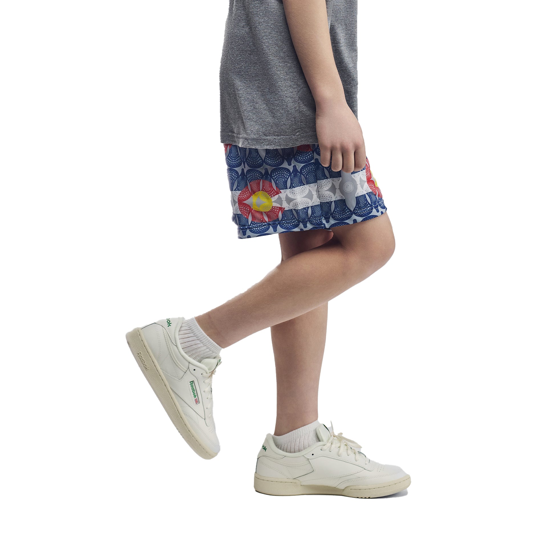 youth lacrosse shorts Colorado flag performance