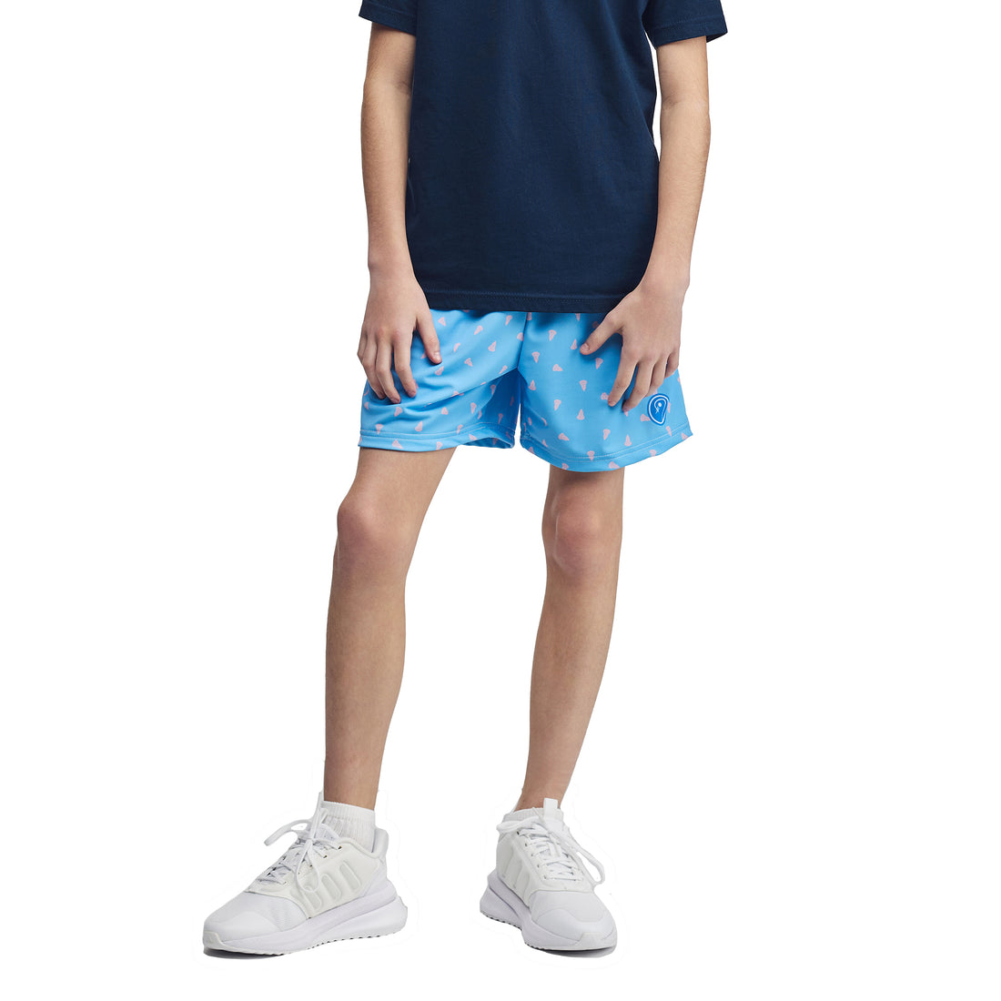boys lacrosse shorts prep youth performance blue and pink