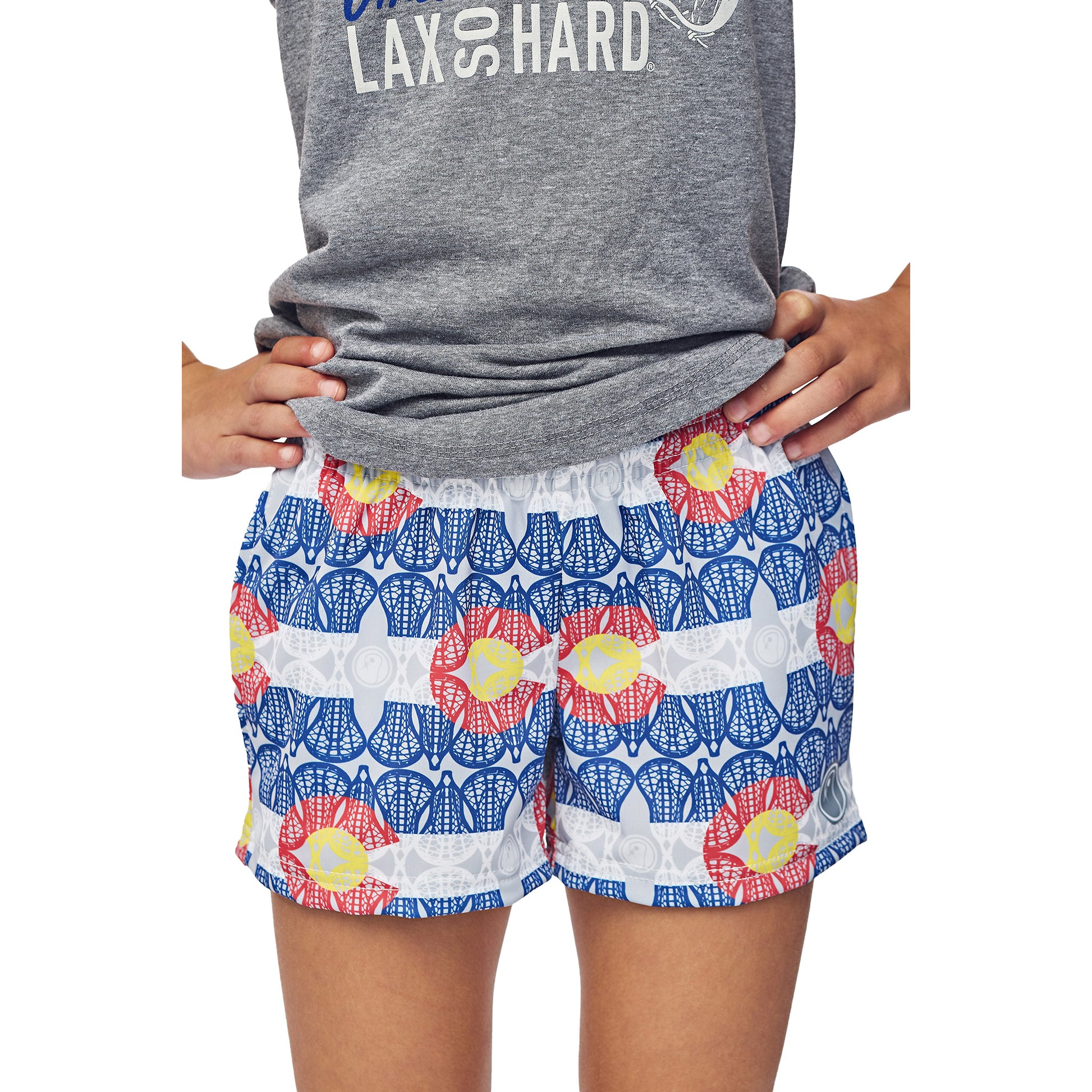 girls youth lacrosse shorts Colorado with pockets