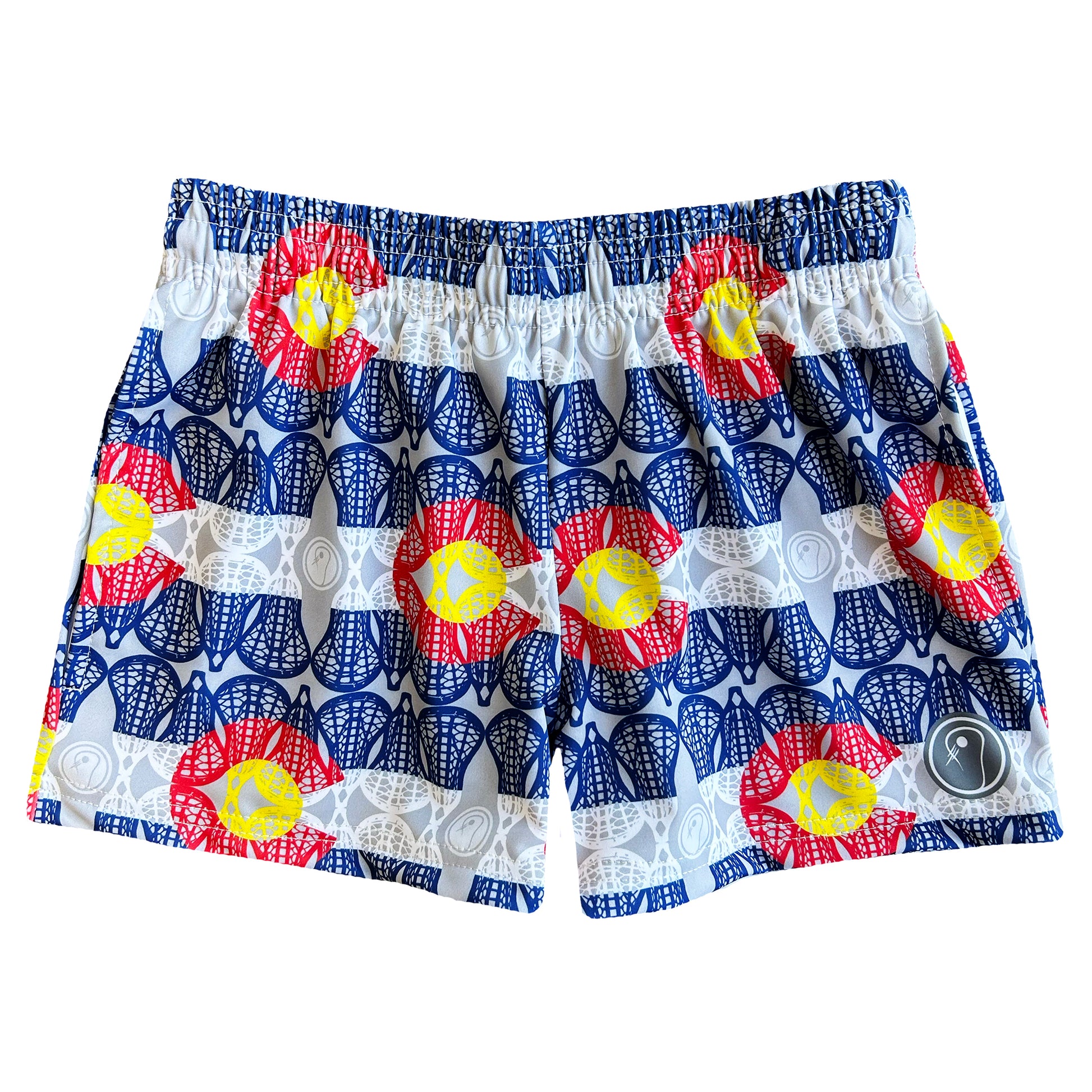 girls lacrosse shorts Colorado flag youth