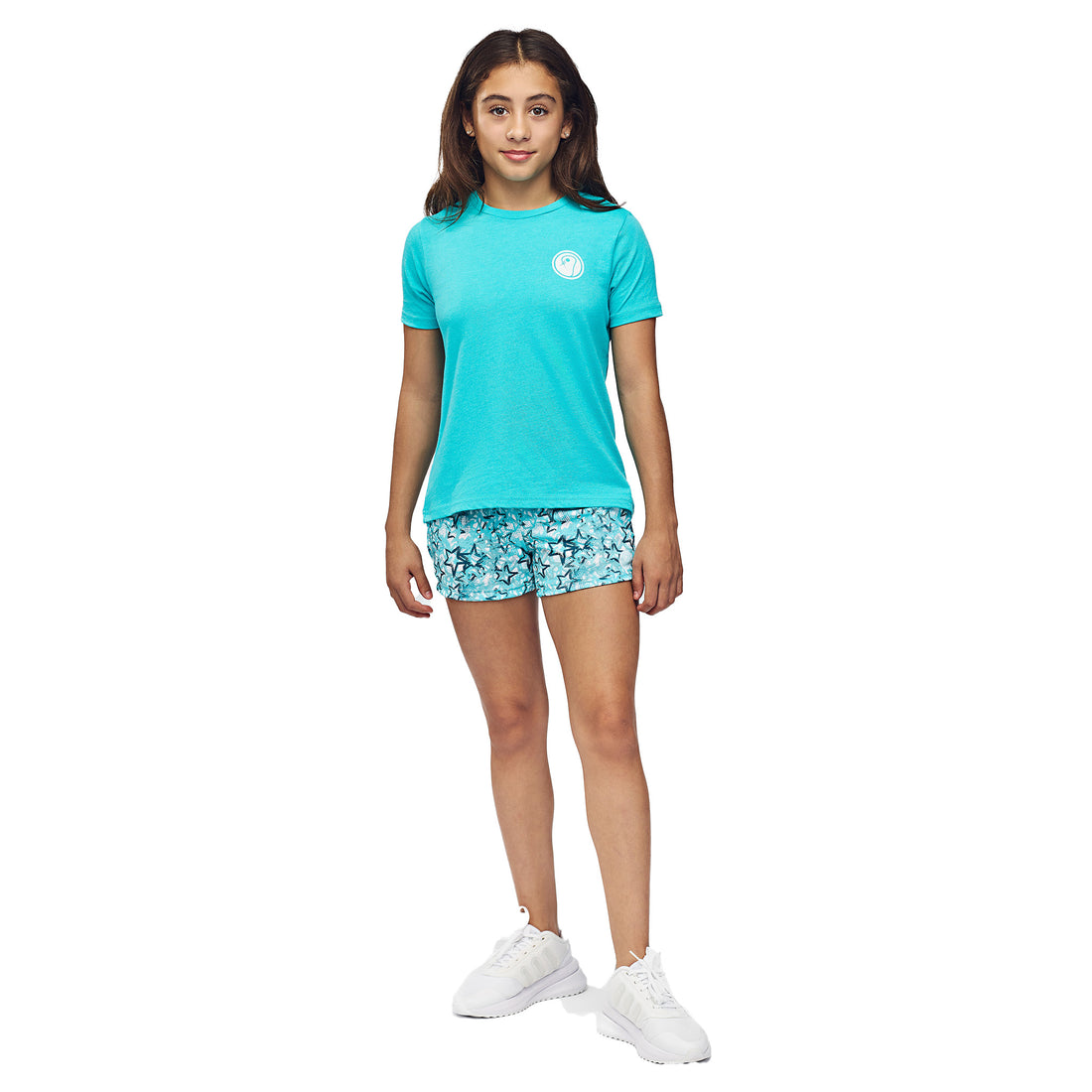 Girls Lacrosse Star Shorts - Aqua