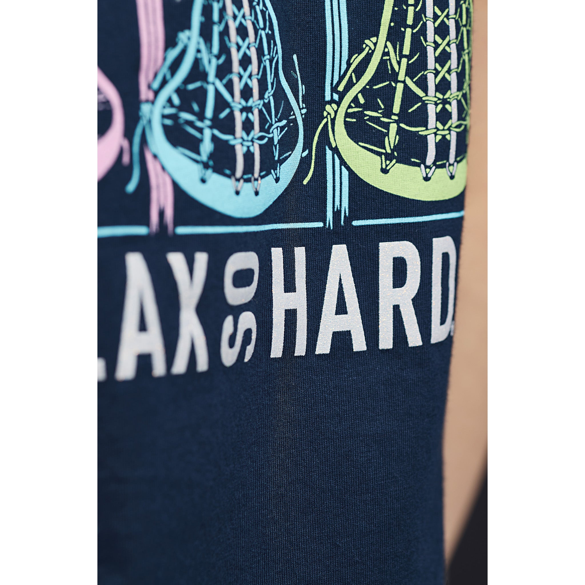Girls LAX SO HARD T-Shirt - Navy