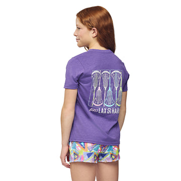 Girls LAX SO HARD T-Shirt - Purple