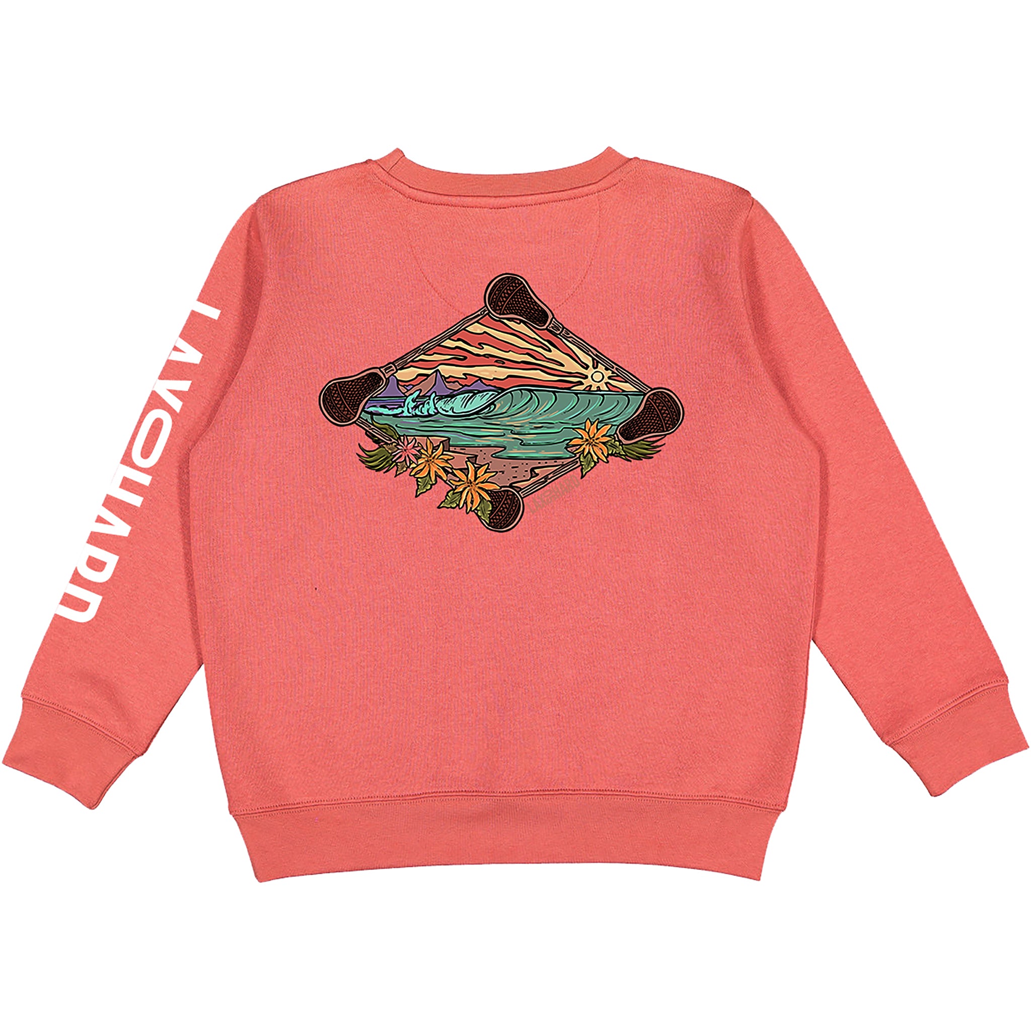 Kids Beach Lacrosse Crew Fleece - Pink