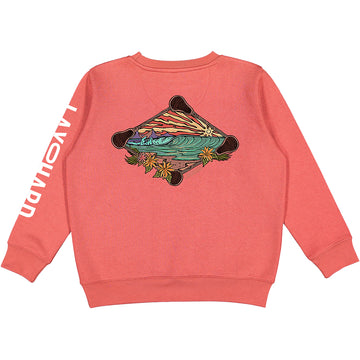Kids Beach Lacrosse Crew Fleece - Pink