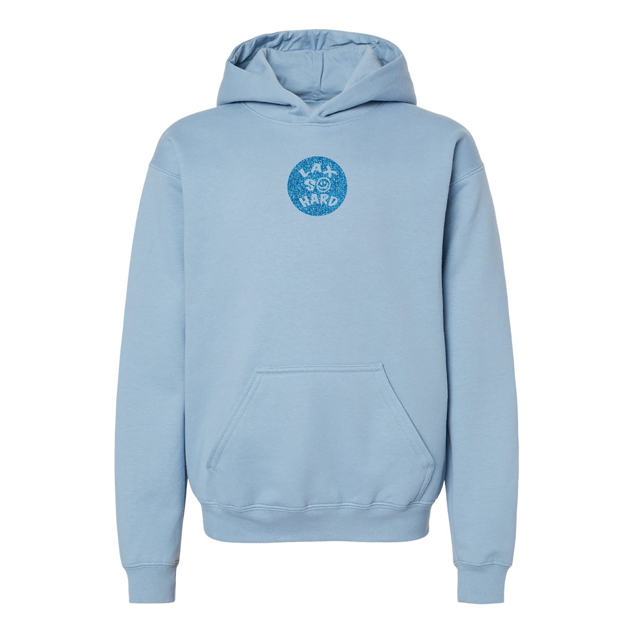 Kids Lacrosse Smile Hoodie - Stone Blue