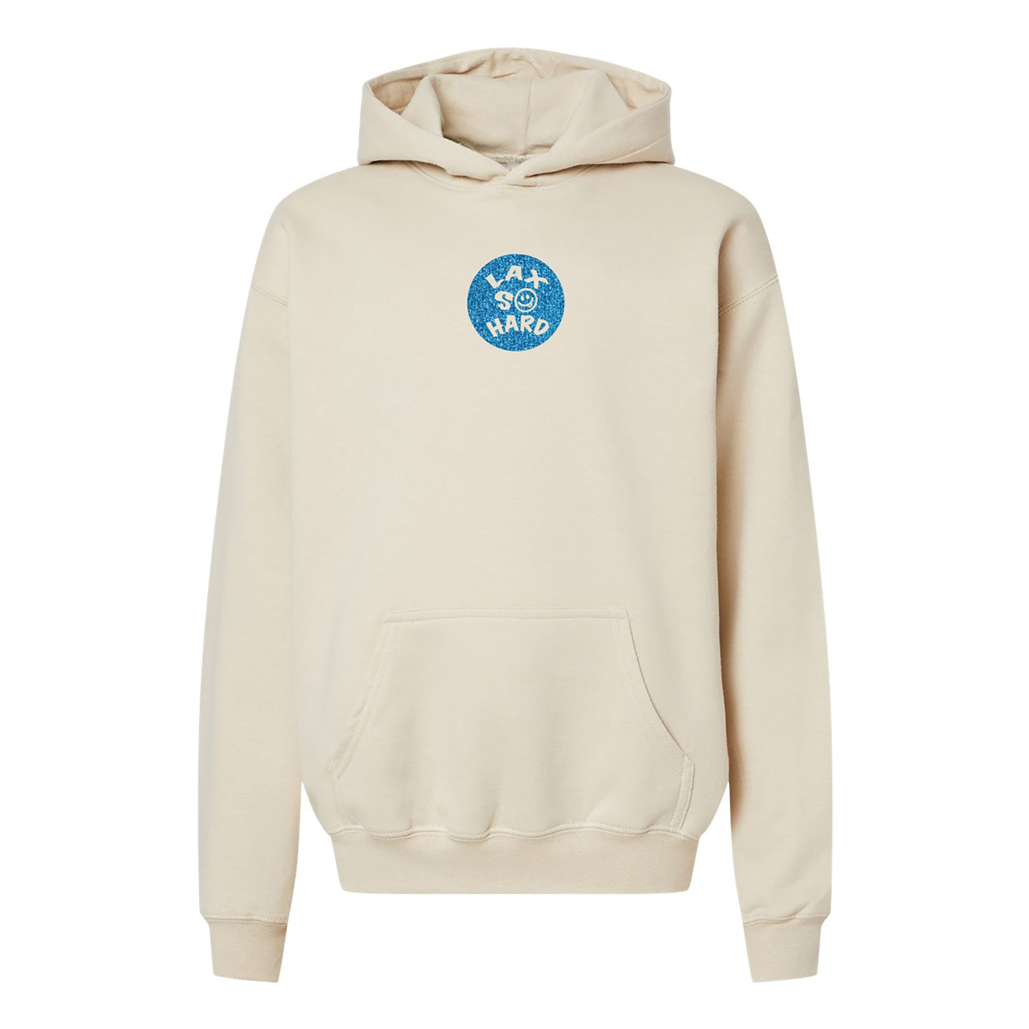 Kids Lacrosse Smile Hoodie - Sand
