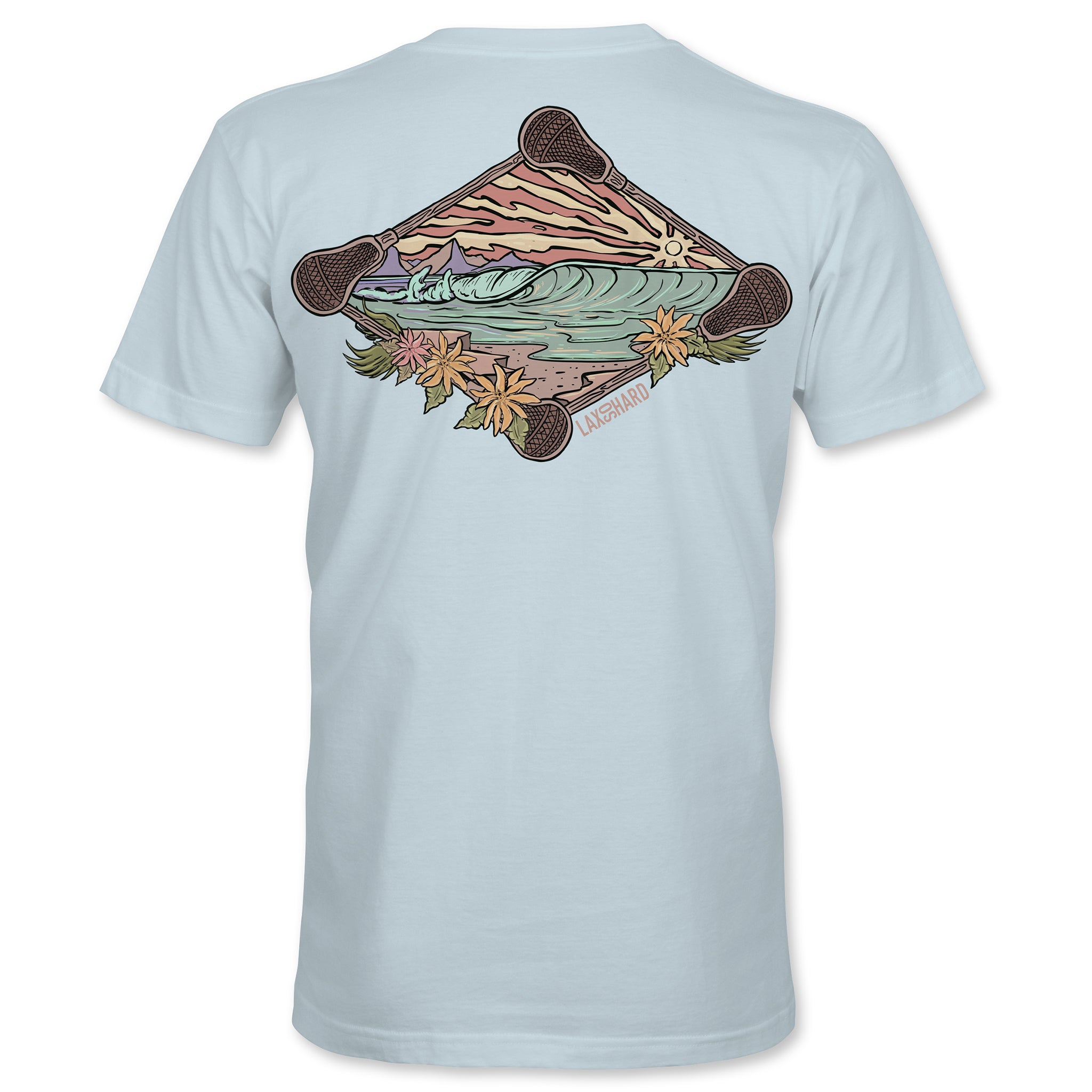 Kids Beach Lacrosse T-Shirt - Light Blue