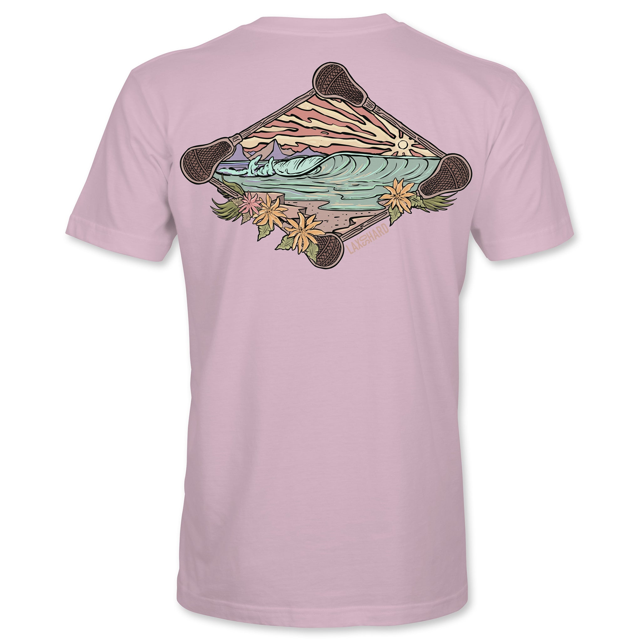 Kids Beach Lacrosse T-Shirt - Light Pink