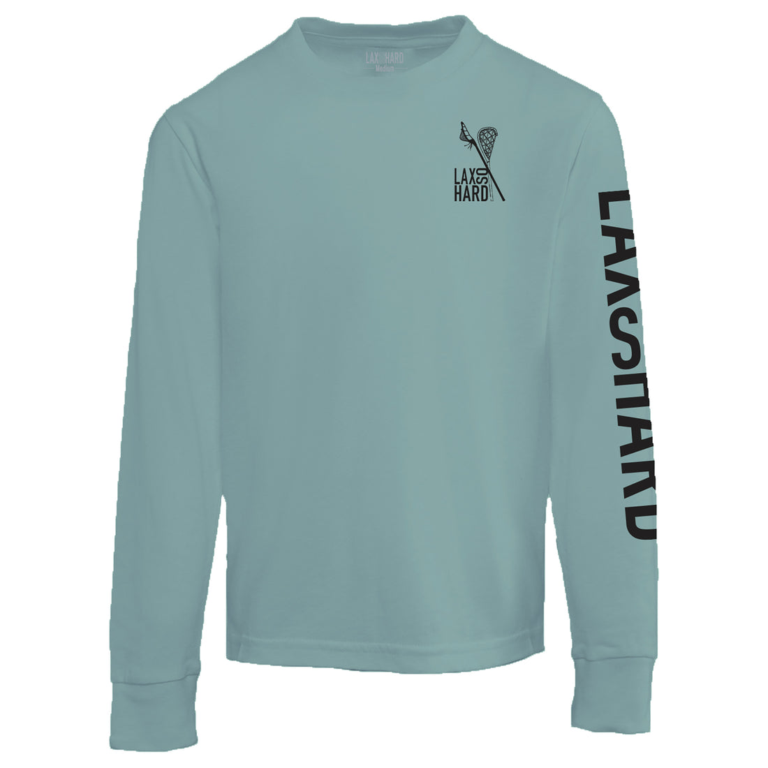 Kids Lacrosse Stick American Flag Long Sleeve T-Shirt - Mint