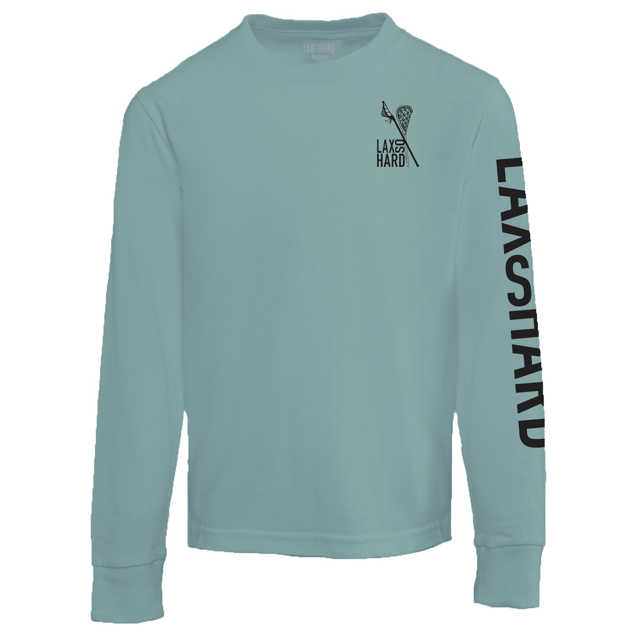 Kids Lacrosse Stick American Flag Long Sleeve T-Shirt - Mint