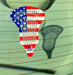 American Flag Lacrosse Sticker