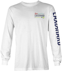 Boys Lacrosse Stick Colors Long Sleeve T-Shirt - White