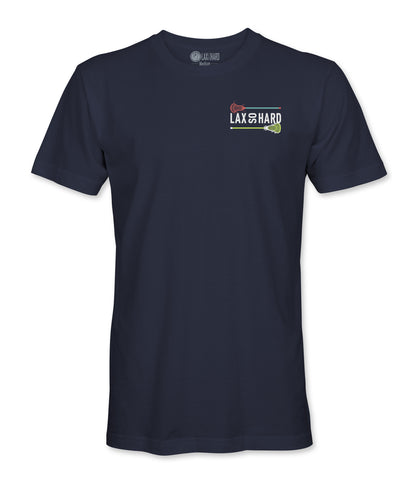 Boys Lacrosse Stick Colors T-Shirt - Navy Blue
