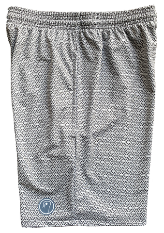 Mens Graphic Lacrosse Shorts Gray
