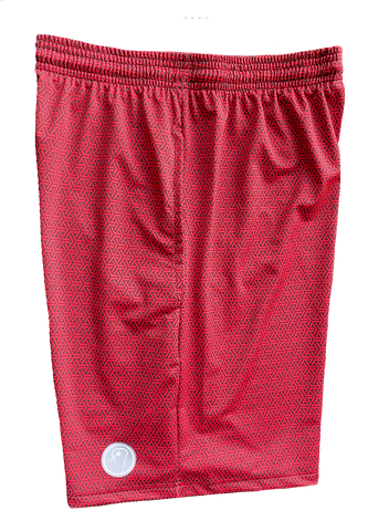 Mens Graphic Lacrosse Shorts Red
