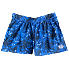 Womens Tie Dye Lacrosse Shorts - Navy